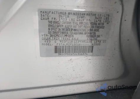 2018 Nissan Kicks S from USA, damaged, VIN 3N1CP5CU7JL516576